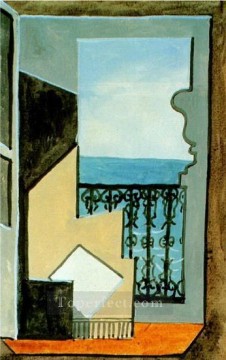 Balcón con vista al mar 1919 Cubismo Pinturas al óleo